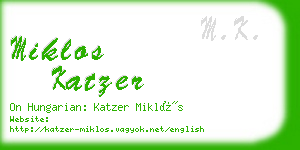 miklos katzer business card